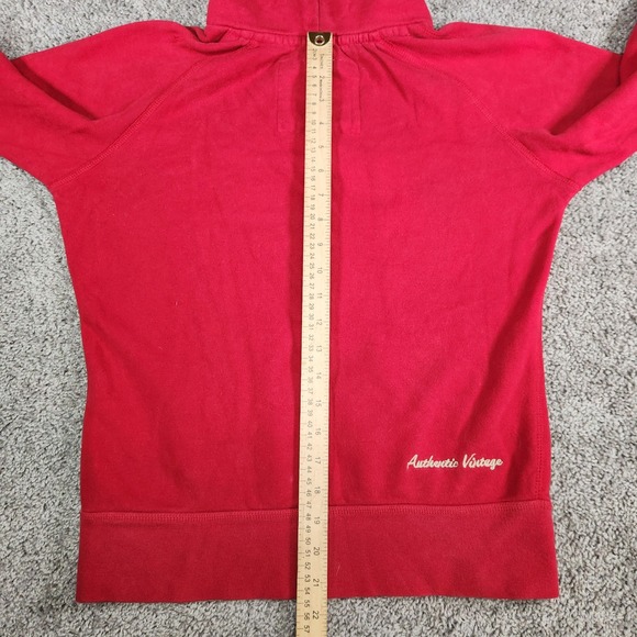 Abercrombie & Fitch Hoodie Womens‎ Large Red Authentic Vintage Sweatshirt Moose - Picture 11 of 13